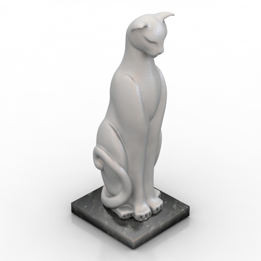 figurine cat 1 3D Model Preview #2e4c62e2