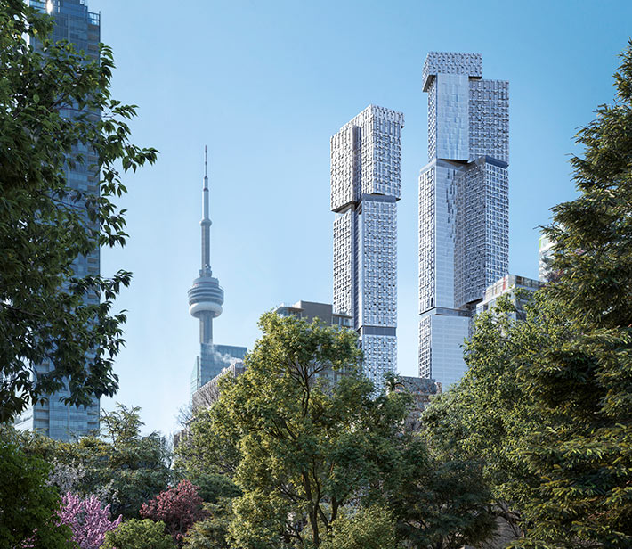 Forma towers by Frank Gehry, Toronto, Canada