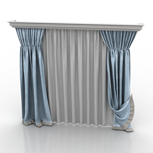 Curtain 3D model large preview