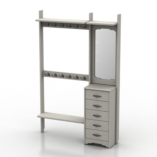 Locker 3D model large preview