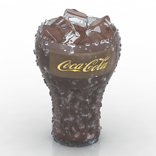 glass of cocacola 3D Model Preview #f9e04544