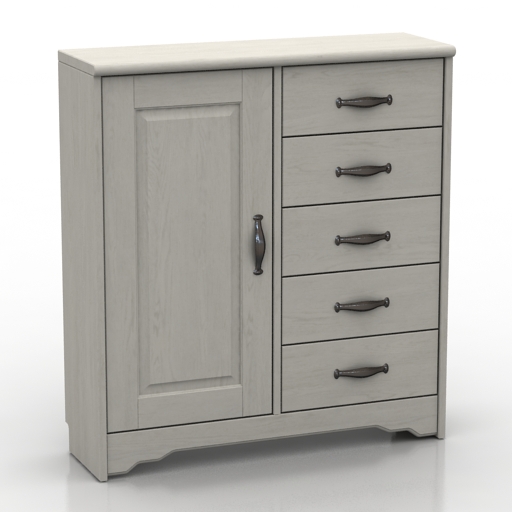 Locker 3D model large preview