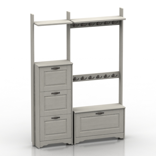 Locker 3D model large preview