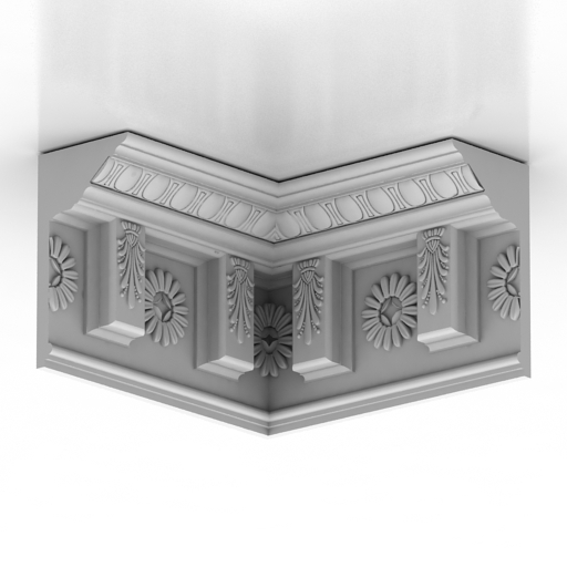 cornice cls corner right 3D Model Preview #f906978a