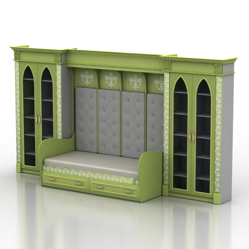 bed-wardrobe simfony 3D Model Preview #81f9e118