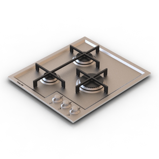 Gas stove 3D model large preview