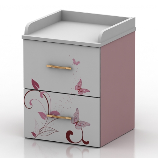 Nightstand 3D model large preview