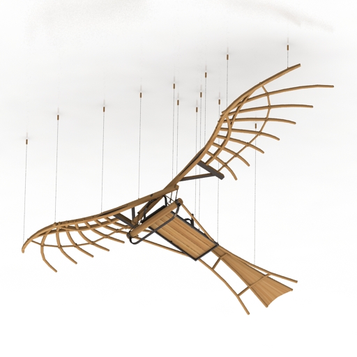aircraft leonardo da vinci 3D Model Preview #fb7820de