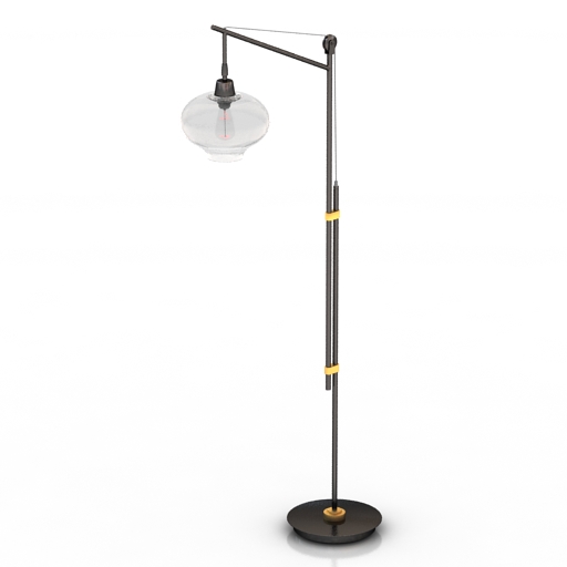 torchere lamps plus industrial bronze floor lamp modern wall art 3D Model Preview #a82d7fde