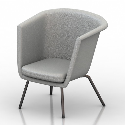 armchair h57 easy chair by herbert hirche 3D Model Preview #6cc780c8
