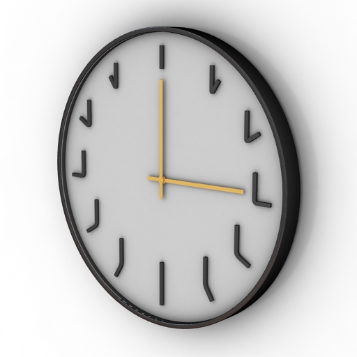 clock wall 3D Model Preview #586a02eb