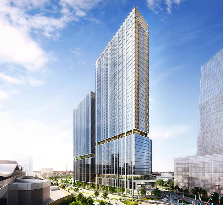 Ritz-Carlton hotel and residences by SOM, Nashville, TN, USA
