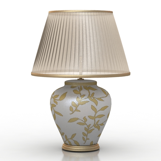 lamp elstead lui leaves brown gold 3D Model Preview #1b90a240