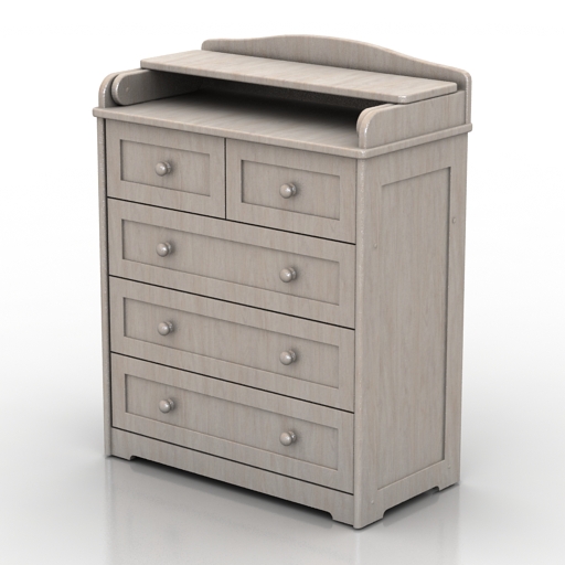 Locker 3D model large preview