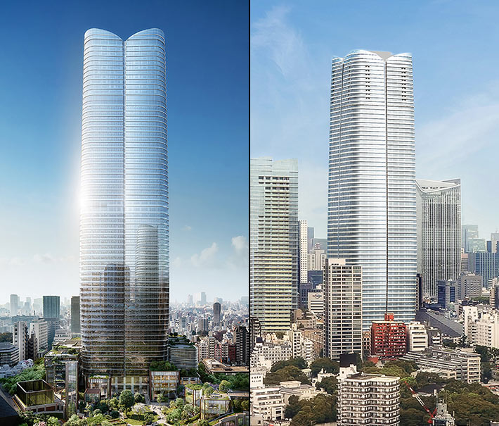 District tower by Pelli Clarke & Partners, Tokyo, Japan