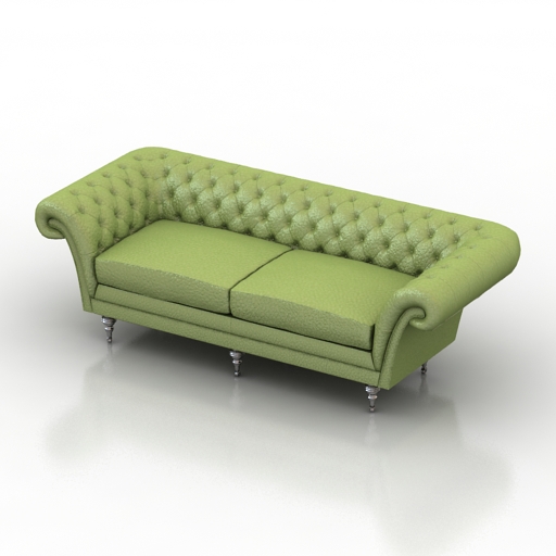 sofa chesterfield 3D Model Preview #d65361f0