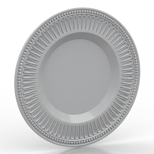 Plate 3D model large preview