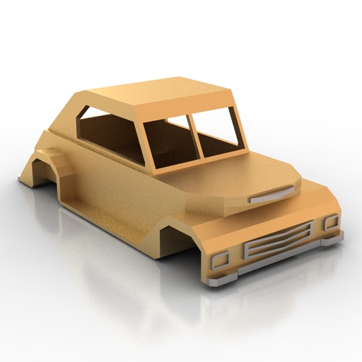 Car body 3D model large preview