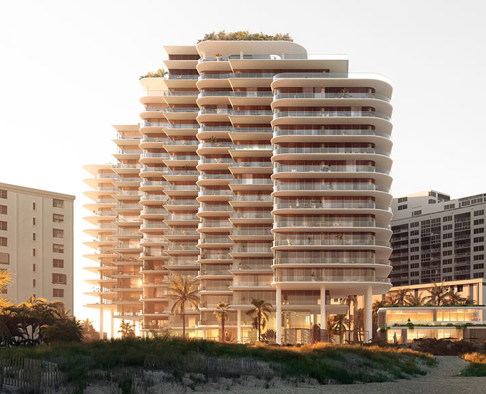 Perigon residential tower by OMA, Miami Beach, FL, USA