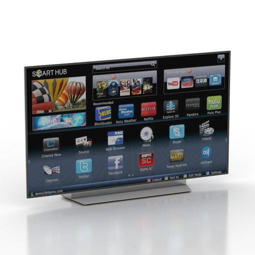 TV set 3D model large preview