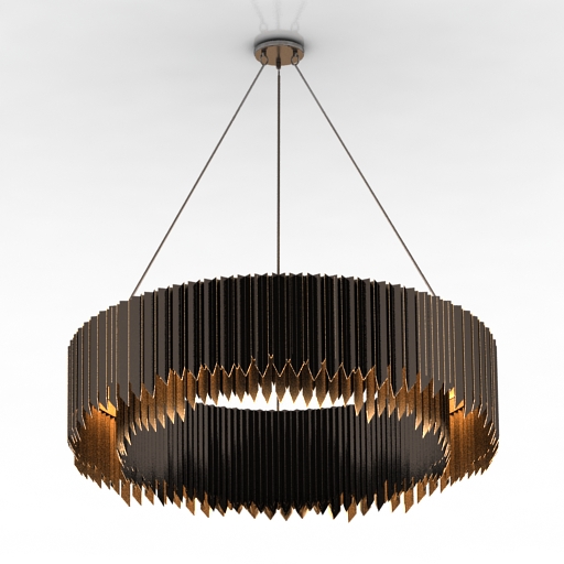 luster tom kirk lighting facet chandelier black nickel 3D Model Preview #88b8d38a