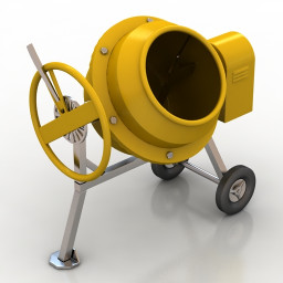 3D Cement mixer preview