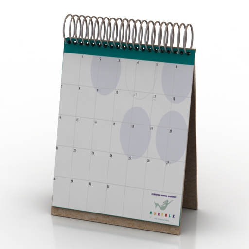 calendar table 3D Model Preview #8ad74137