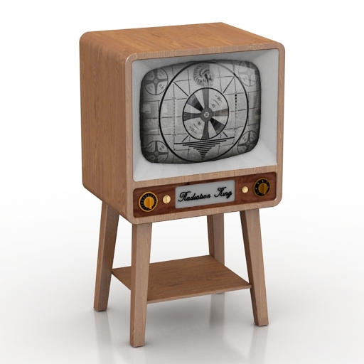 TV set 3D model large preview