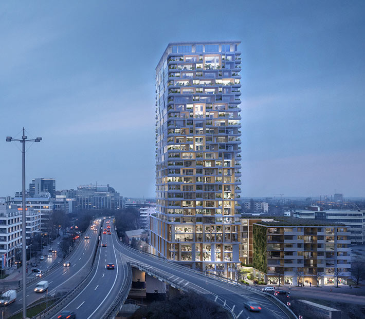 Belsenpark tower by UNStudio, Düsseldorf, Germany