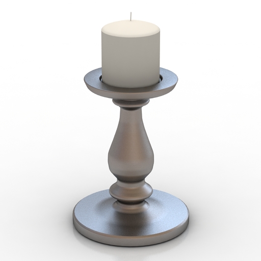 Candlestick 3D model large preview