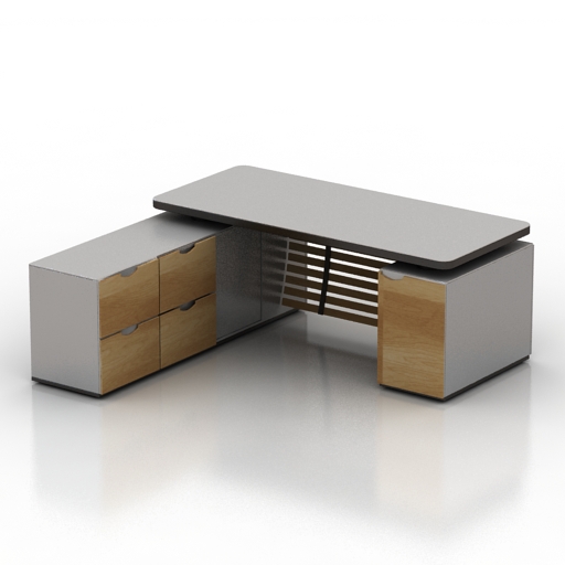table modern employer desk 3D Model Preview #91254a24