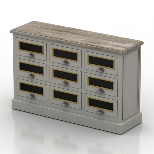 Locker 3D model large preview