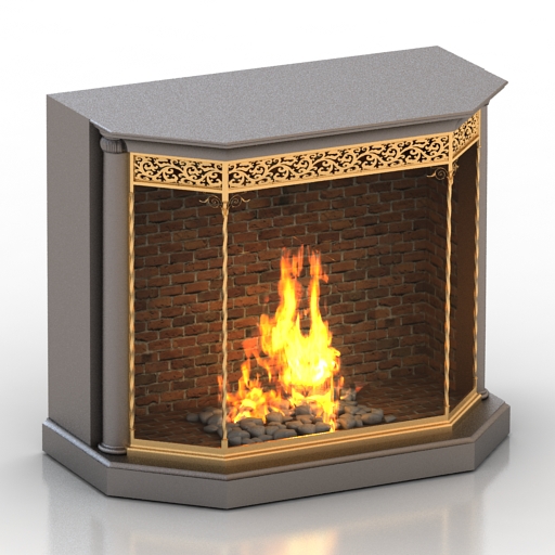 Fireplace 3D model large preview