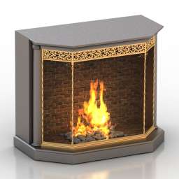 3D Fireplace preview