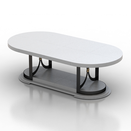 table aragona vittoria frigerio by frigerio poltrone e divani 3D Model Preview #b97929db