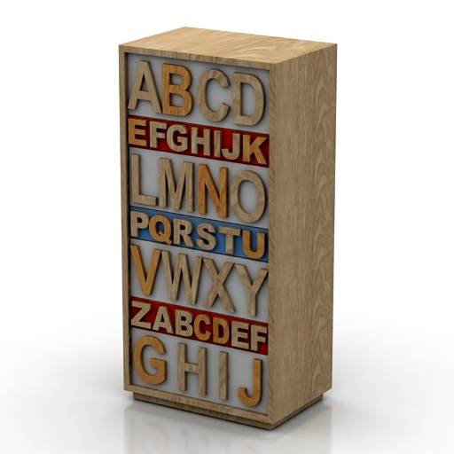 Locker 3D model large preview