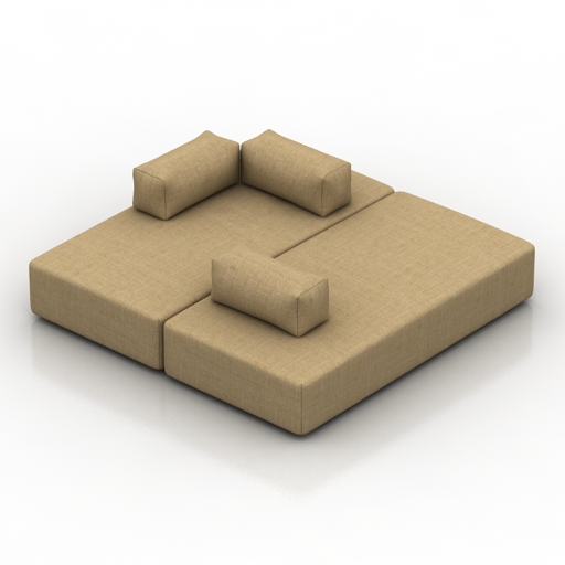 sofa bestetti associati studi paola lenti ribbon 3D Model Preview #2d9ff54e