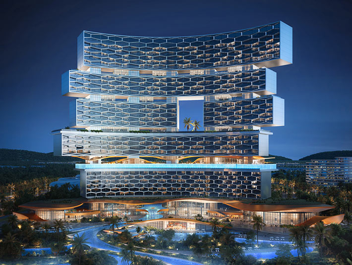Hanging Gardens resort by Büro Ole Scheeren, Sanya, China