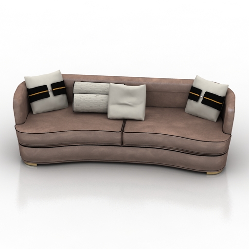 sofa fendi 3D Model Preview #4027f367