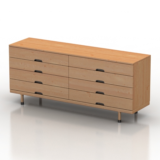 locker simple dresser kalon studios 3D Model Preview #b6c3e894