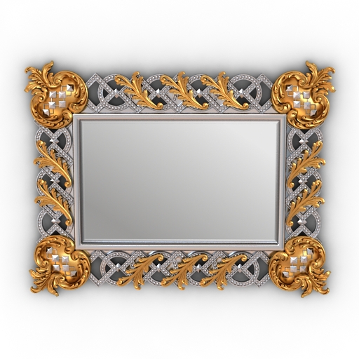 mirror selcuklu yatay ayna 3D Model Preview #cdc8a50d