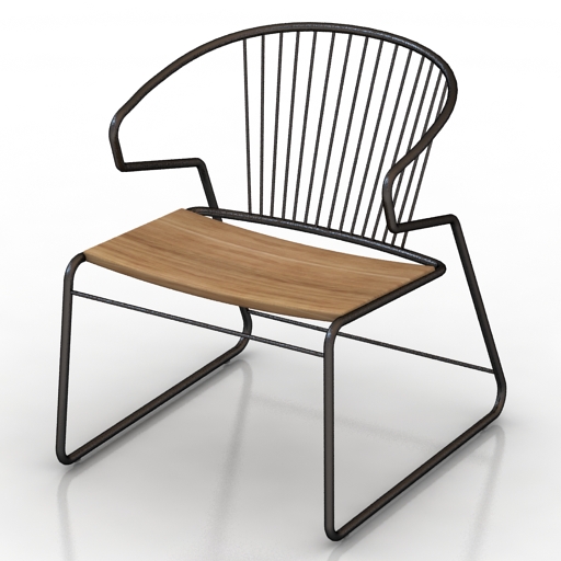 chair gabbia universo positivo 3D Model Preview #73db915a