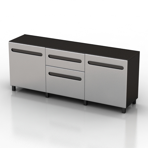 Locker 3D model large preview