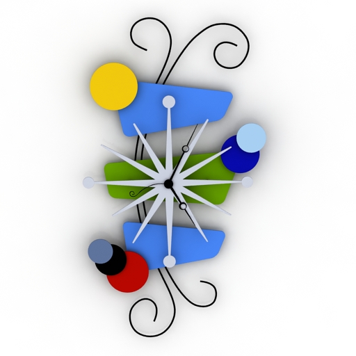 clock stevo cambronne cl-art- 016-02 wall clock 3D Model Preview #82386d90