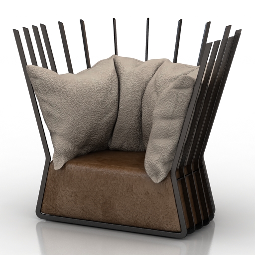 armchair brianform amelie 3D Model Preview #02686f48