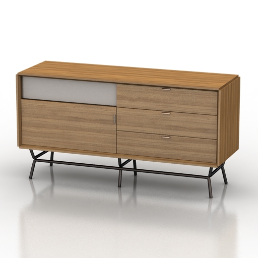 Locker 3D model large preview