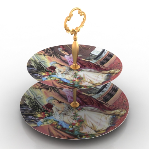 fruit bowl european royal england bone china ceramic 3D Model Preview #c1e25f75