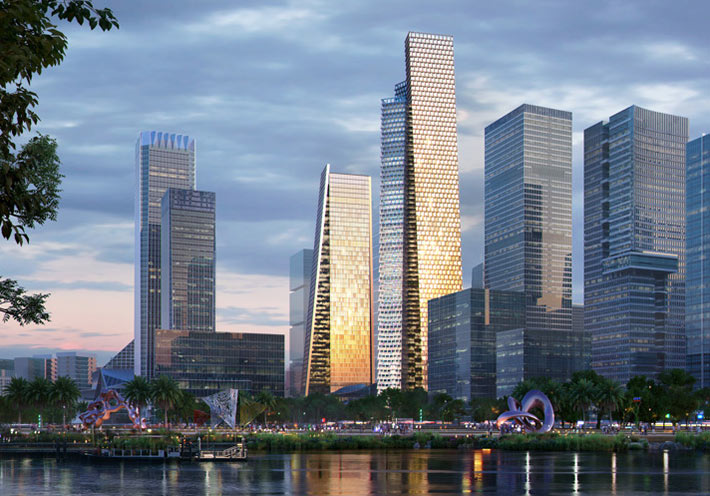 Qianhai Prisma Towers by BIG, Shenzhen, China