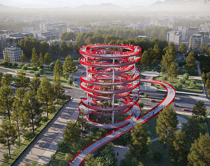 JEY Park pedestrian bridge & viewpoint, Tehran, Iran