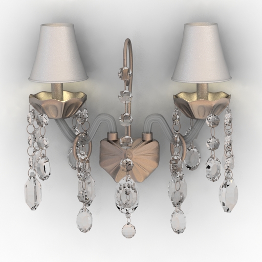 sconce crystal lux siena ap2 sconce 3D Model Preview #841dc3e0